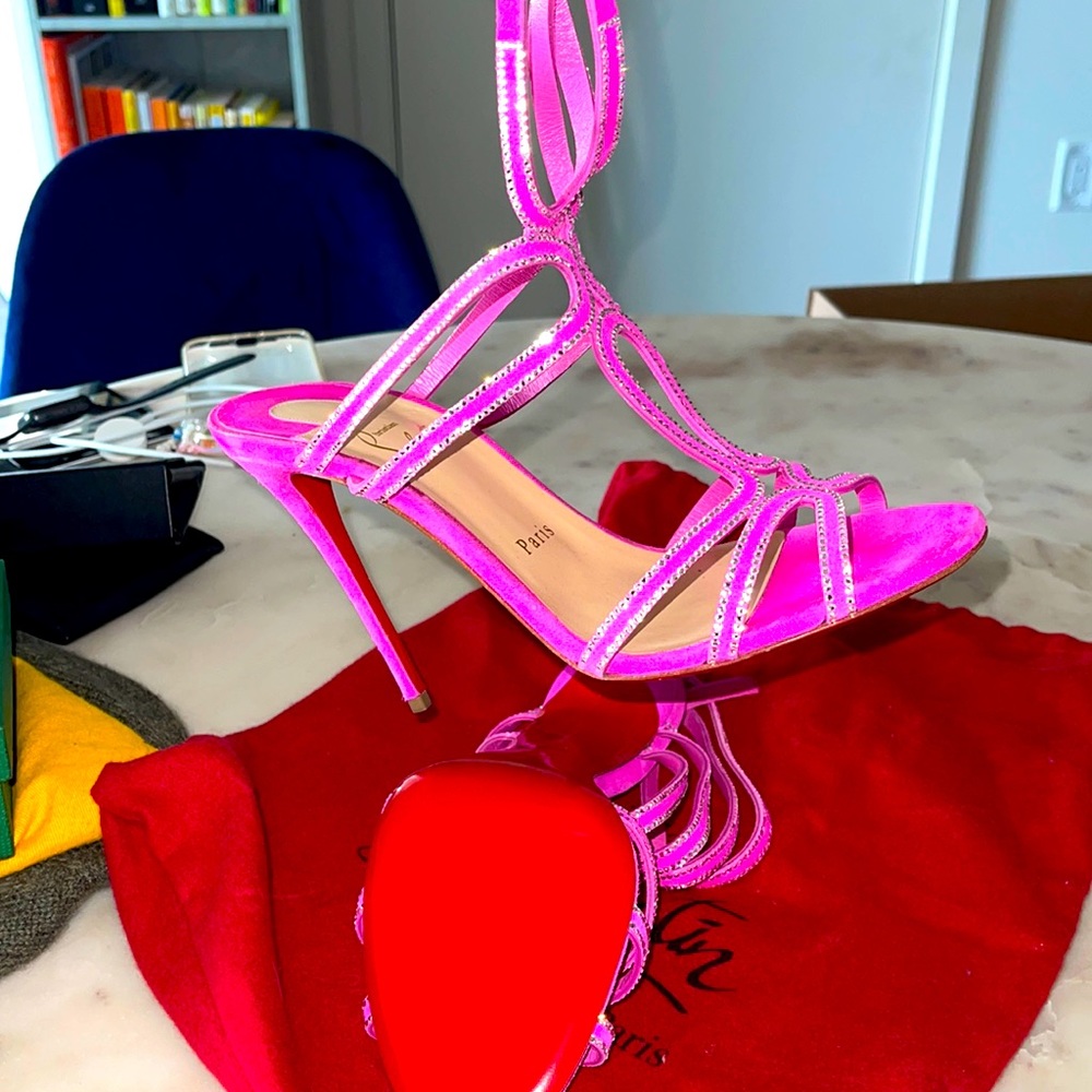 SOLD Brand New Christian Louboutin Pink Sandal Heels 39